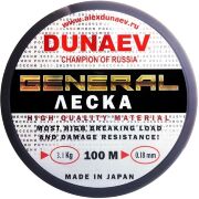 Леска монофил DUNAEV General 100м 0.18мм 2.77кг прозрачная Леска монофил DUNAEV General 100м 0.18мм 2.77кг прозрачная