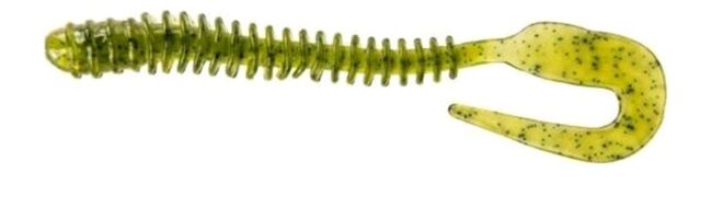 Твистер ALLVEGA Monster Worm 10см 3.3гр 6шт/уп #016 green pumpkin