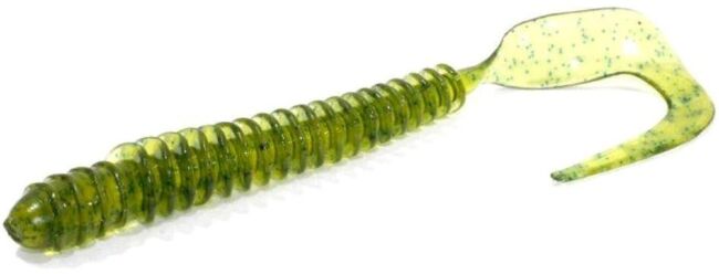 Твистер ALLVEGA Monster Worm 10см 3.3гр 6шт/уп #016 green pumpkin