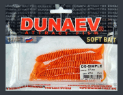 Приманка DS-SIMPLE 87мм 5шт/уп, цвет (250) морковный, блестки черные