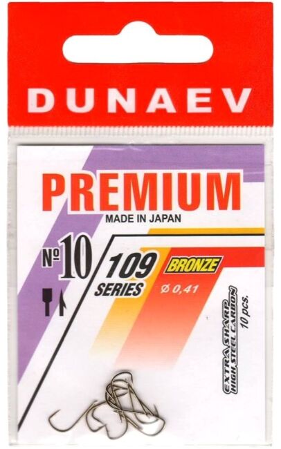 Крючок DUNAEV Premium 109 #10 Ø0.41мм 10шт/уп
