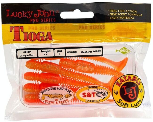 Виброхвост LUCKY JOHN Pro Series Tioga 3.4" 86мм #T26 6шт/уп 140127-T26 Виброхвост LUCKY JOHN Pro Series Tioga 3.4" 86мм #T26 6шт/уп 140127-T26