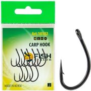 Крючок FISH SEASON Carp Hook №4 колечко черный 10шт/уп 10102-04F Крючок FISH SEASON Carp Hook №4 колечко черный 10шт/уп 10102-04F