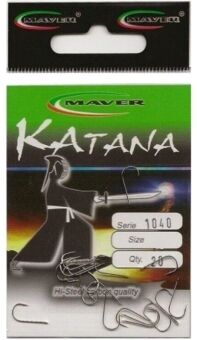 Крючок MAVER Katana 1040A №10 никель, лопатка 20шт/уп Крючок MAVER Katana 1040A №10 никель, лопатка 20шт/уп
