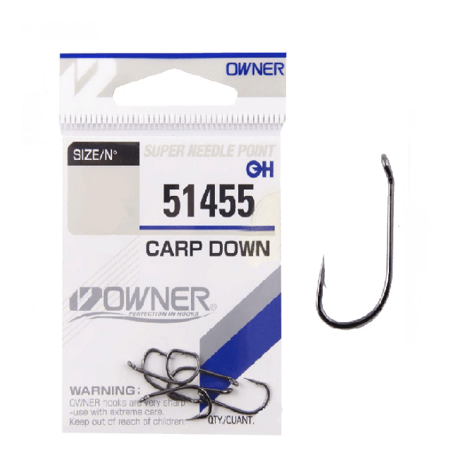 Крючок OWNER 51455-10 Carp Down колечко черн.хром кован 6шт/уп Крючок OWNER 51455-10 Carp Down колечко черн.хром кован 6шт/уп