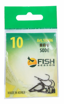Крючок FISH SEASON Sode-Ring №10 колечко черный 8шт/уп 10006-10F Крючок FISH SEASON Sode-Ring №10 колечко черный 8шт/уп 10006-10F