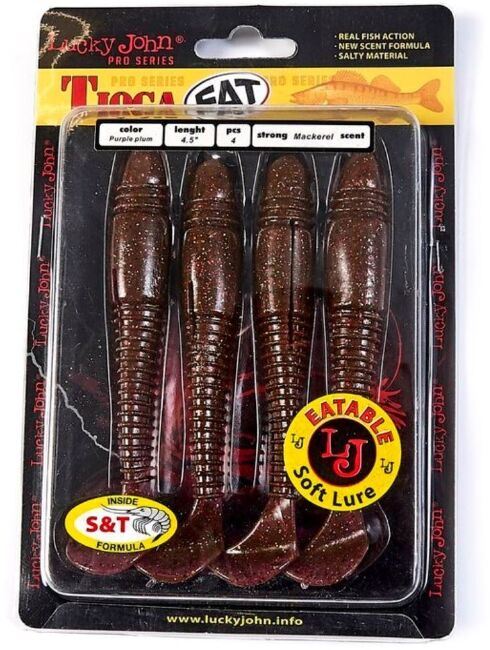 Виброхвост LUCKY JOHN Pro Series Tioga FAT 4.5" 114мм #S13 4шт/уп 140147-S13 Виброхвост LUCKY JOHN Pro Series Tioga FAT 4.5" 114мм #S13 4шт/уп 140147-S13