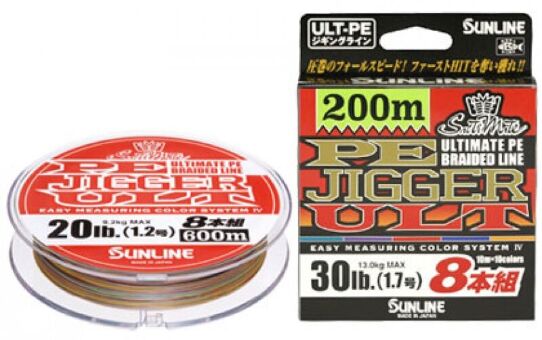 Плетёный шнур SUNLINE PE Jigger ULT 8 200м #1.2/0.187мм 20lb/9.2кг многоцветный Плетёный шнур SUNLINE PE Jigger ULT 8 200м #1.2/0.187мм 20lb/9.2кг многоцветный