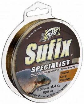 Леска монофил SUFIX Specialist Carp коричневая 500м 0.30мм 6.4кг Леска монофил SUFIX Specialist Carp коричневая 500м 0.30мм 6.4кг