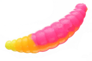 Силиконовая приманка COOL PLACE Maggot Stretch 1.6" Сыр #10 Желтый/Розовый 10шт/уп