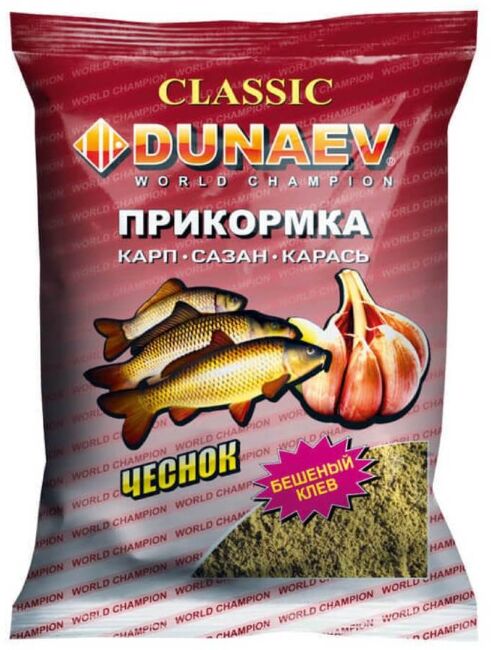 Прикормка DUNAEV Классика 0.9кг Карп Чеснок