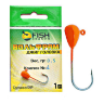 Джиг-головка вольфрам FISH SEASON PL 0.5гр крючок №4 цв.:Оранж 1шт/уп