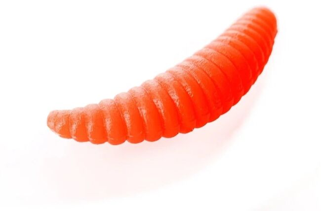 TFT Приманка силиконовая 38 мм. KUKA Цвет: K-01 Red Orange, Аромат: Сыр, 10шт. TFT Приманка силиконовая 38 мм. KUKA Цвет: K-01 Red Orange, Аромат: Сыр, 10шт.