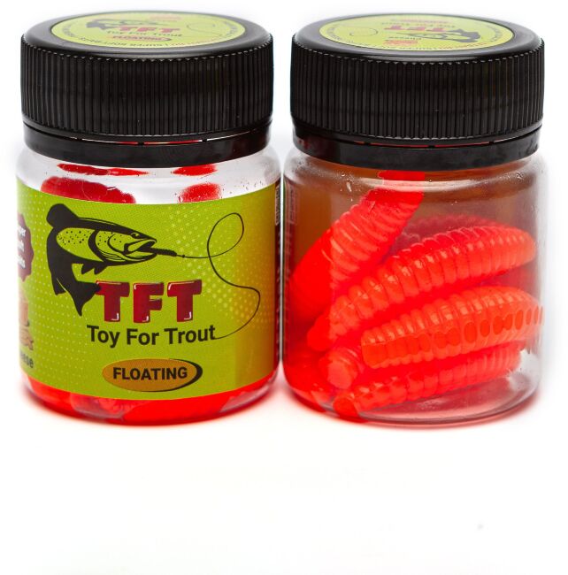 TFT Приманка силиконовая 38 мм. KUKA Цвет: K-01 Red Orange, Аромат: Сыр, 10шт. TFT Приманка силиконовая 38 мм. KUKA Цвет: K-01 Red Orange, Аромат: Сыр, 10шт.