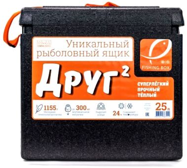 Рыболовный ящик Camping World Друг-2 25л черный 42/28/38,5 (в комплекте держатель крышки ) Рыболовный ящик Camping World Друг-2 25л черный 42/28/38,5 (в комплекте держатель крышки )