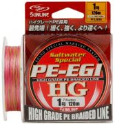 Плетёный шнур SUNLINE PE EGI ULT HS4 180м #0.7/0.138мм 5.3кг многоцветный