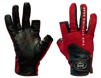 Перчатки спиннингиста Alaskan двухпалые Red/BL р:XL (AGWK-11XL)