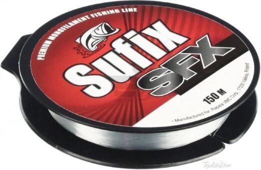 Леска монофил SUFIX SFX прозрачная 150м 0.18 мм  2.4кг