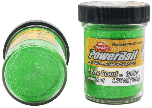 Паста форелевая Berkley Powerbait Extra Scent Glitter Trout Bait (50г) Spring Green 1004943