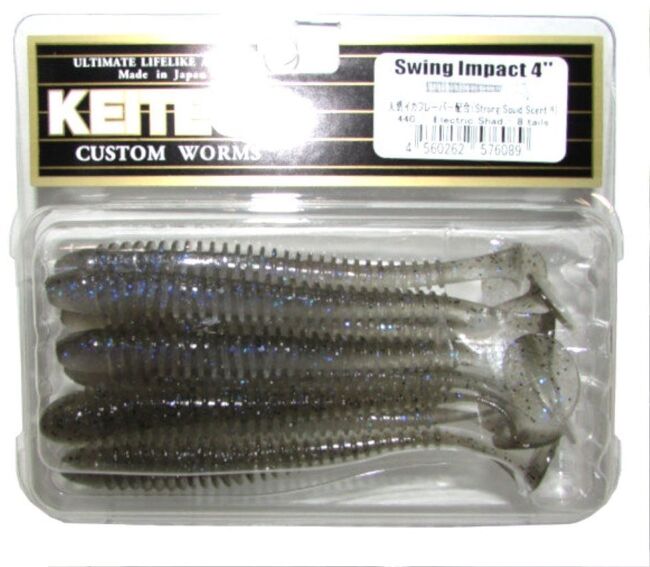 Виброхвост KEITECH Swing Impact 4" #440 Electric Shad 10см 4.75гр 8шт/уп Виброхвост KEITECH Swing Impact 4" #440 Electric Shad 10см 4.75гр 8шт/уп