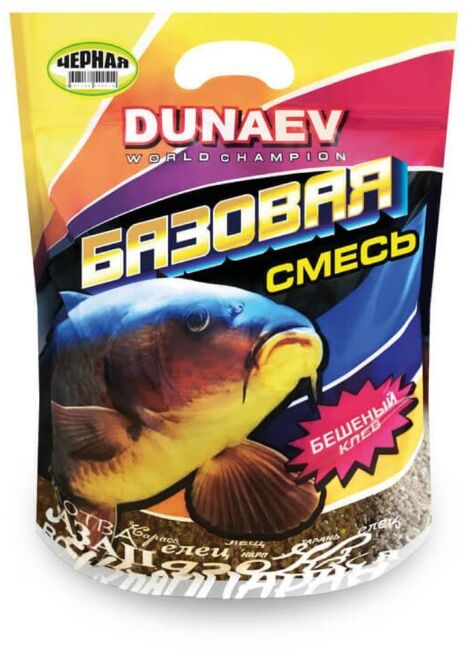 Прикормка DUNAEV Базовая смесь 2.5кг Черная