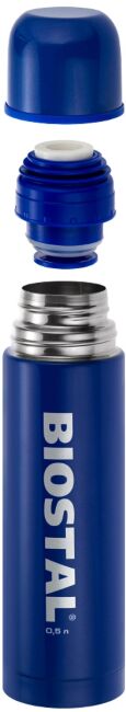 Термос Biostal Спорт стальной 0.75литр NB-750C-B синий