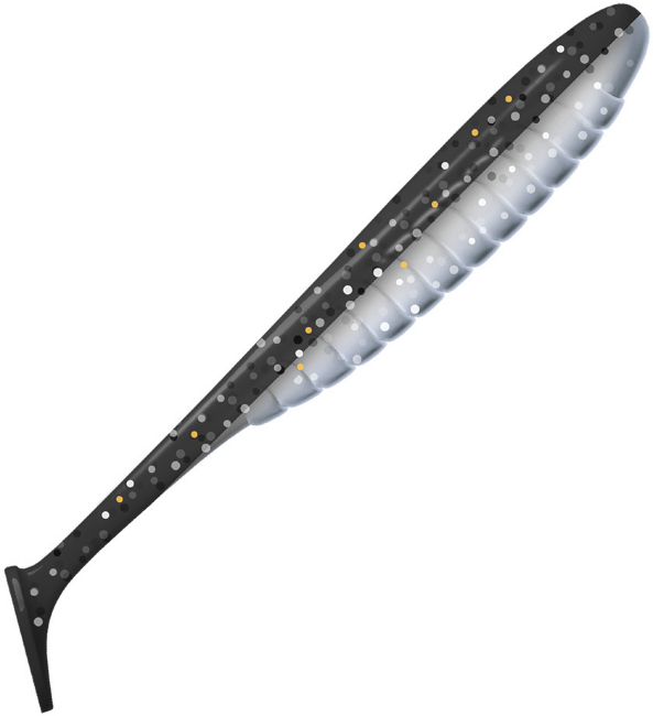 Виброхвост ZUB Bleak 75мм цвет 030 черно-натуральный 6шт/уп