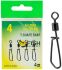 Вертлюжок с застежкой FISH SEASON T-Shape Snap №4 35кг 4шт/уп 1043-04F