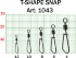 Вертлюжок с застежкой FISH SEASON T-Shape Snap №4 35кг 4шт/уп 1043-04F