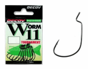 Крючок офсетный DECOY Worm11 Tournament #1/0 черный никель 9шт/уп Крючок офсетный DECOY Worm11 Tournament #1/0 черный никель 9шт/уп