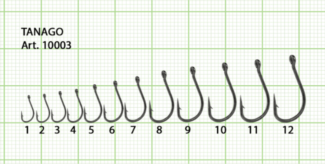 Крючок FISH SEASON 10003 TANAGO № 8 колечко черн.хром кован 10шт/уп Крючок FISH SEASON 10003 TANAGO № 8 колечко черн.хром кован 10шт/уп