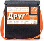 Рыболовный ящик Camping World Друг-2 30л черный 42/28/45,5 (в комплекте держатель крышки )