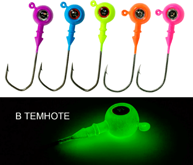 Джиг-головка крашеная ПТФ МОРМЫШ Шар 40гр кр-к: VD-079 №6/0 цв:04-черный 3шт/уп