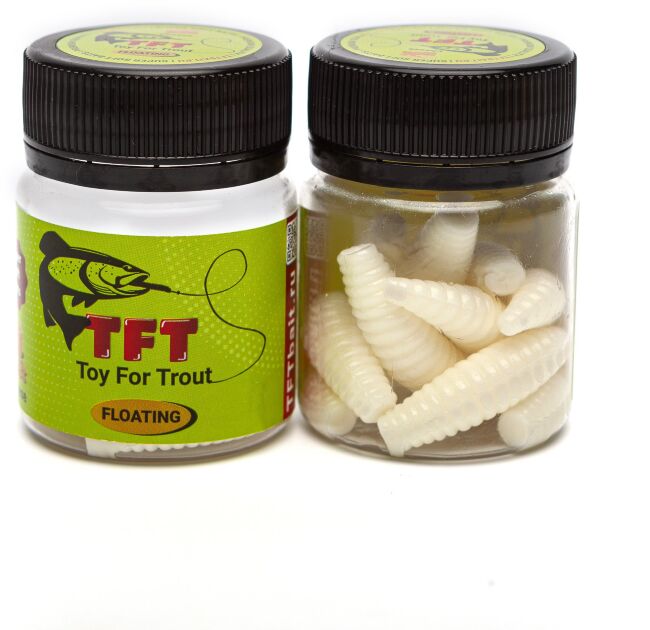 TFT Приманка силиконовая 38 мм. KUKA Цвет: K-03 Белый, Аромат: Сыр, 10шт. TFT Приманка силиконовая 38 мм. KUKA Цвет: K-03 Белый, Аромат: Сыр, 10шт.