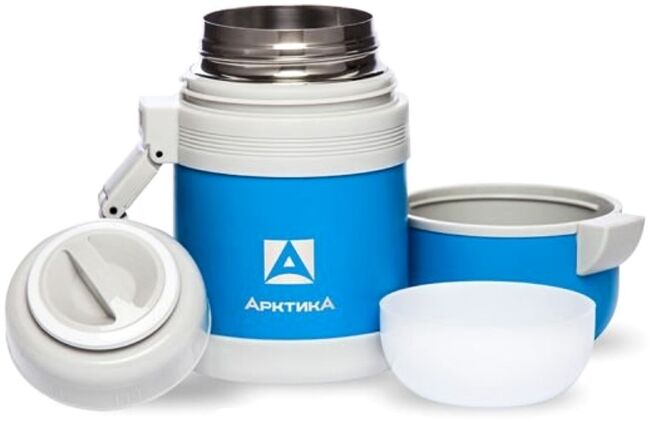 Термос АРКТИКА 202-600 с широким горлом 0.6л синий пластик