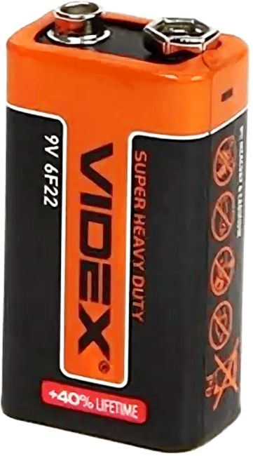 Батарейка КРОНА VIDEX 6F22 9V 1шт.
