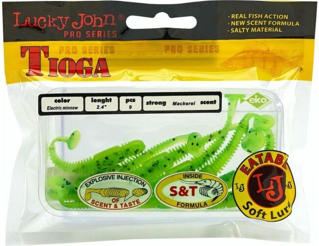 Виброхвосты съедоб. искусст. LJ Pro Series TIOGA 2.4" 62мм #T18 9шт/уп Виброхвосты съедоб. искусст. LJ Pro Series TIOGA 2.4" 62мм #T18 9шт/уп