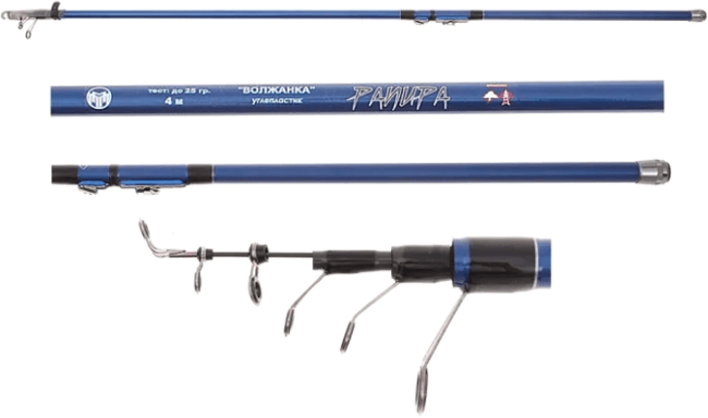 Удилище с кольцами ВОЛЖАНКА Рапира 4,0м (4 секции) тест до 25гр (IM6) 010-0040